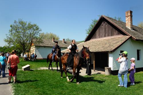 Ópusztaszer, Szabadtéri néprajzi gyűjtemény-stock-foto