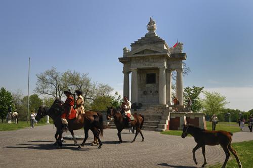 Ópusztaszer, Árpád-emlékmű-stock-foto