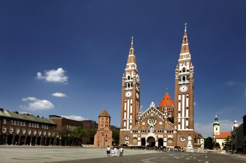 Szeged, Fogadalmi templom-stock-foto