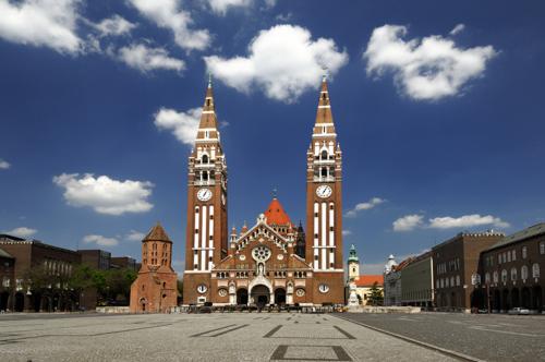 Szeged, Fogadalmi templom-stock-foto