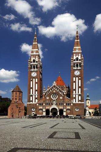 Szeged, Fogadalmi templom-stock-foto