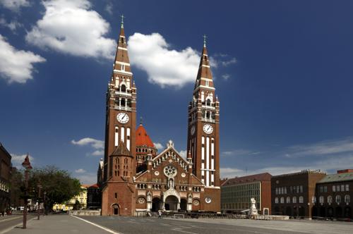 Szeged, Fogadalmi templom-stock-foto