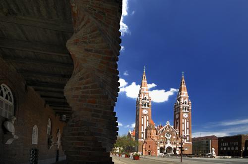 Szeged, Fogadalmi templom-stock-foto