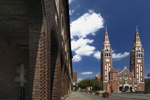 Szeged, Fogadalmi templom-stock-foto