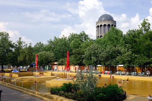 Debrecen, Aquaticum Strand- és Termálfürdő-stock-foto