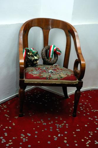 Debrecen, Kossuth Lajos széke a Református nagytemplomban-stock-foto