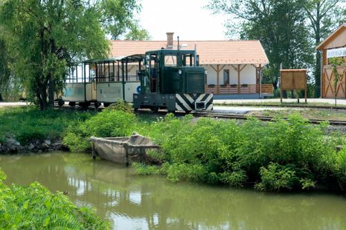 Hortobágy-halastavi Kisvasút-stock-foto
