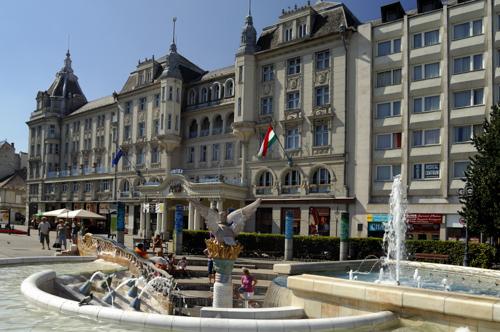 Debrecen, Grand Hotel Aranybika-stock-foto
