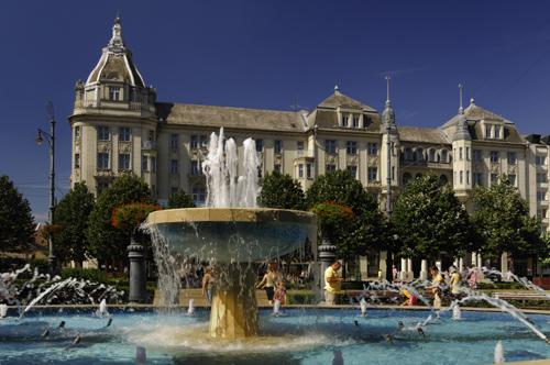 Debrecen, Grand Hotel Aranybika-stock-foto