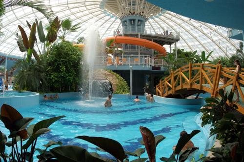 Debrecen, Aquaticum Mediterrán Élményfürdő-stock-foto