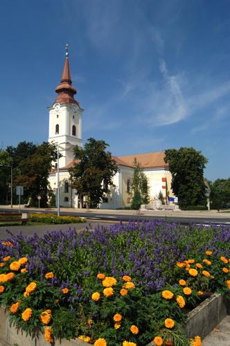 Hajdúszoboszló, Református templom-stock-photo