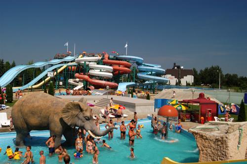 Hajdúszoboszló, Hungarospa Strand- és Gyógyfürdő-stock-foto