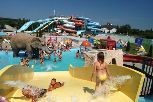 Hajdúszoboszló, Hungarospa Strand- és Gyógyfürdő-stock-foto