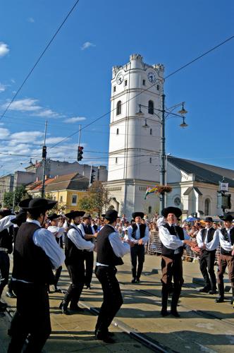 Virágkarnevál Debrecenben-stock-foto