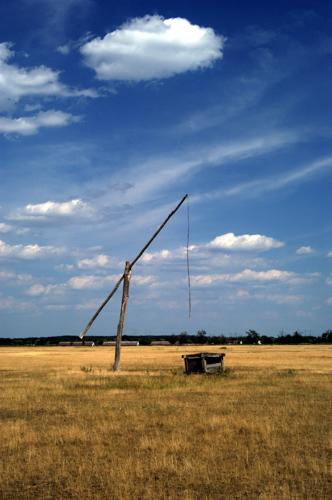 Gémeskút a Hortobágyon-stock-foto