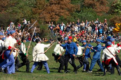A pákozd-sukorói csata felelevenítése-stock-foto