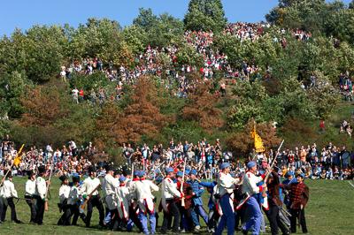 A pákozd-sukorói csata felelevenítése-stock-foto