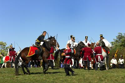 A pákozd-sukorói csata felelevenítése-stock-foto