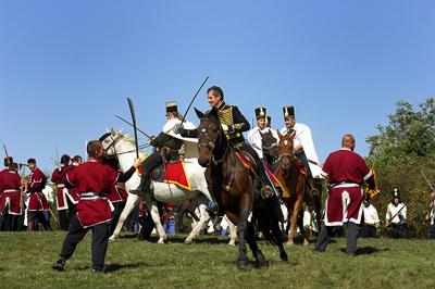 A pákozd-sukorói csata felelevenítése-stock-foto