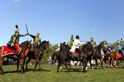 A pákozd-sukorói csata felelevenítése-stock-foto