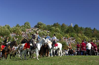 A pákozd-sukorói csata felelevenítése-stock-foto