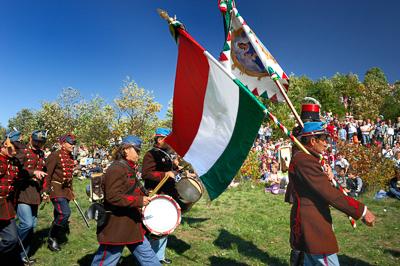 A pákozd-sukorói csata felelevenítése-stock-foto