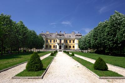 Mór, Lamberg-kastély-stock-foto