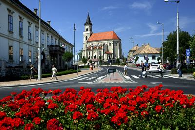 Mór városközpontja-stock-foto
