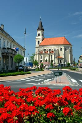 Mór városközpontja-stock-foto