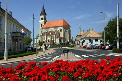 Mór városközpontja-stock-foto