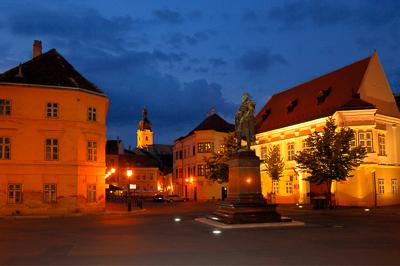 Győr, Bécsi kapu tér-stock-photo