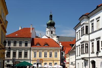 Győr, Bécsi kapu tér-stock-photo