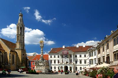 Sopron belvárosa (Fő tér)-stock-photo