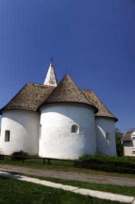 Rábaszentmiklós, Szent Miklós körkápolna-stock-foto