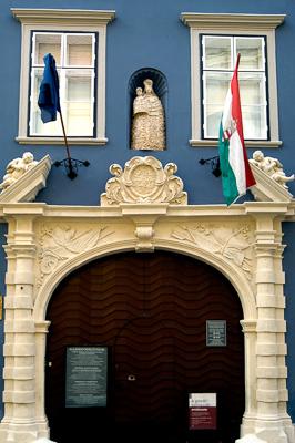 Sopron műemlékekben gazdag belvárosa-stock-foto