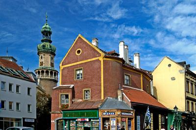 Sopron műemlékekben gazdag belvárosa-stock-foto