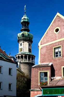 Sopron műemlékekben gazdag belvárosa-stock-photo