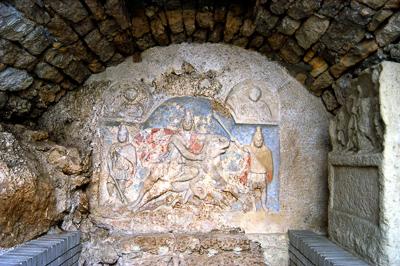 Mithras-szentély Fertőrákos határában-stock-photo