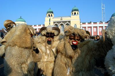 Mohácsi busójárás-stock-photo