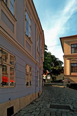 Győr, Bécsi kapu tér-stock-foto