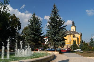 Sátoraljaújhely, Római katolikus plébániatemplom-stock-foto