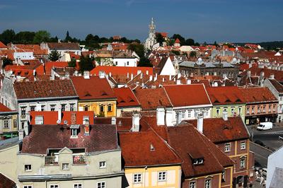 Sopron műemlékekben gazdag belvárosa-stock-photo