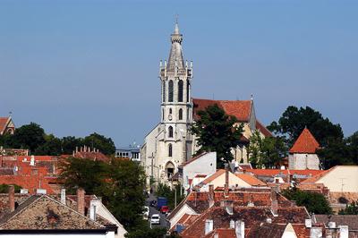 Sopron műemlékekben gazdag belvárosa-stock-foto