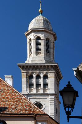 Az Evangélikus templom Sopron belvárosában-stock-foto