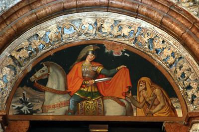 A Pannonhalmi Bencés Főapátság díszkapuja-stock-foto