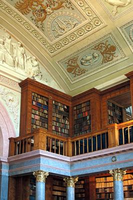 A Pannonhalmi Bencés Főapátság könyvtára-stock-foto