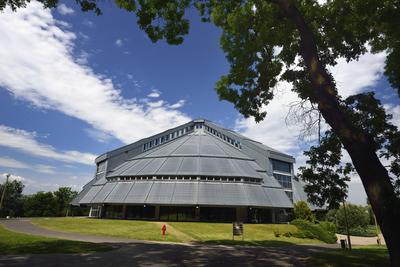 Az Ópusztaszeri Nemzeti Történeti Emlékpark-stock-foto