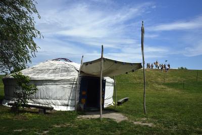 Az Ópusztaszeri Nemzeti Történeti Emlékpark-stock-foto