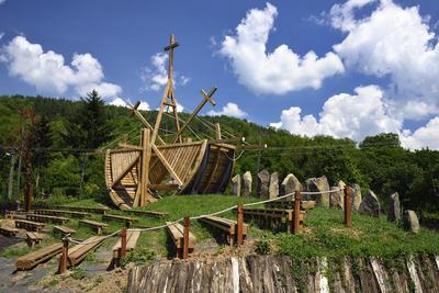 Terény község a Csehátban-stock-foto