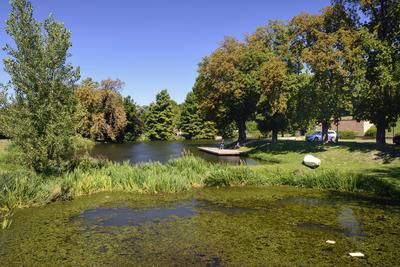 Dunasziget település a Szigetközben-stock-foto